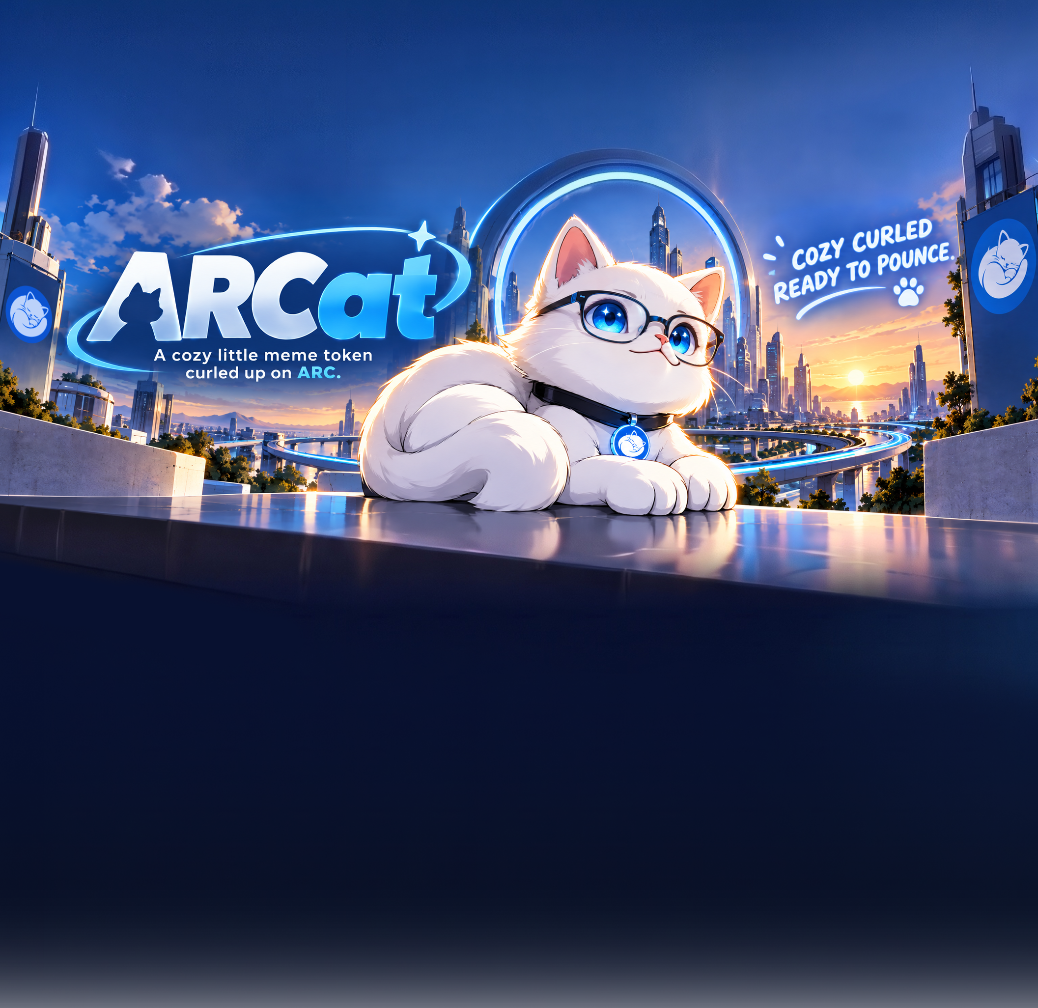 ARCat — a cozy little meme token curled up on ARC